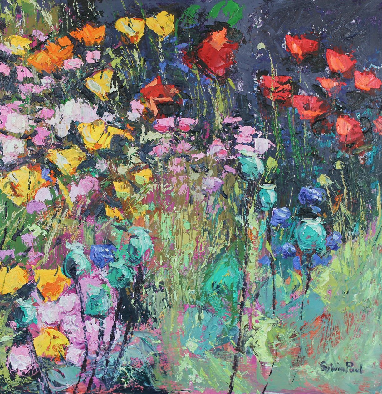Flores do prado de verão, 2017 de Sylvia Paul