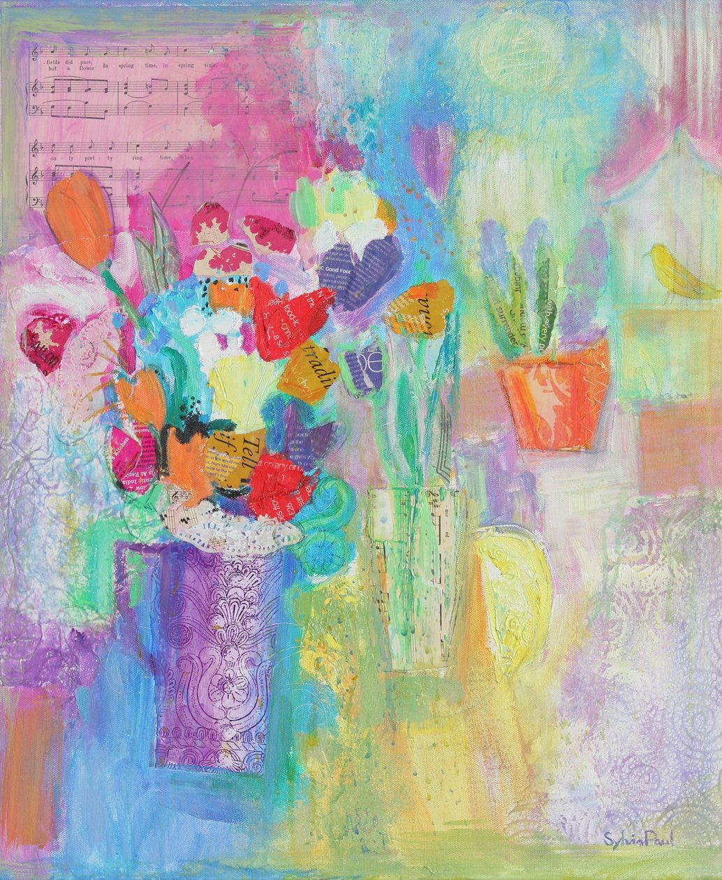 That Springtime Feeling 2014, colagem de acrílico de Sylvia Paul