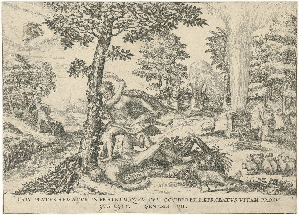 Caim e Abel Figuras e imagens de livros (título da série) de Symon Novelanus (attributed to)