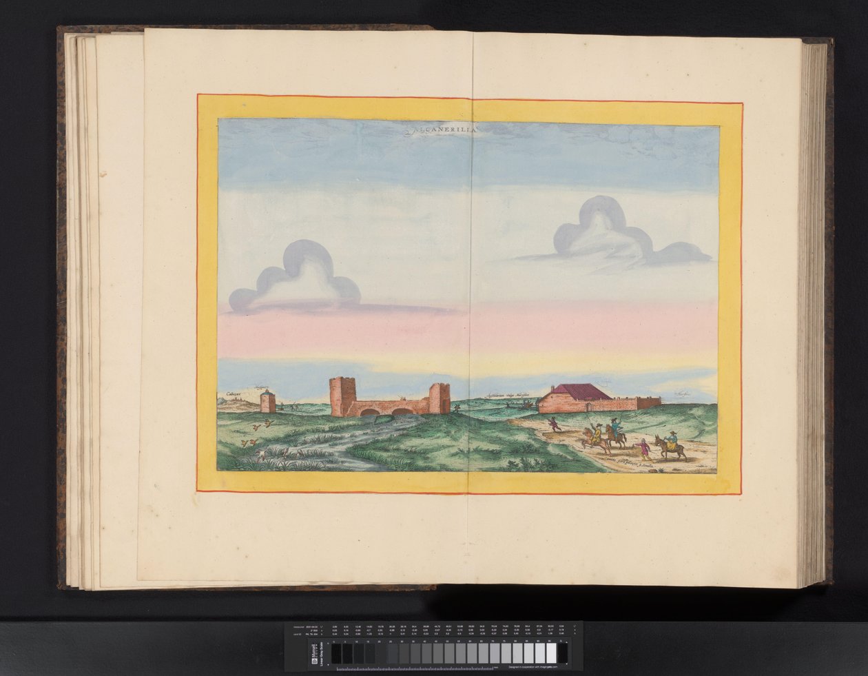 Vista da cidade de Antequera Antequera (título no objeto) de Symon Novelanus (possibly)