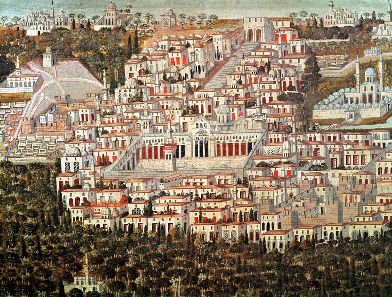 Vista, de, cidade, de, damasco de Syrian School