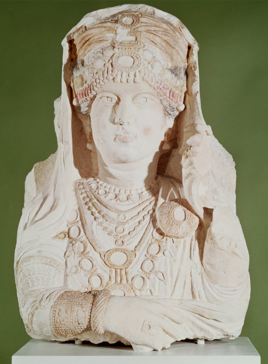 A Beleza de Palmyra, c.200 (calcário) de Syrian