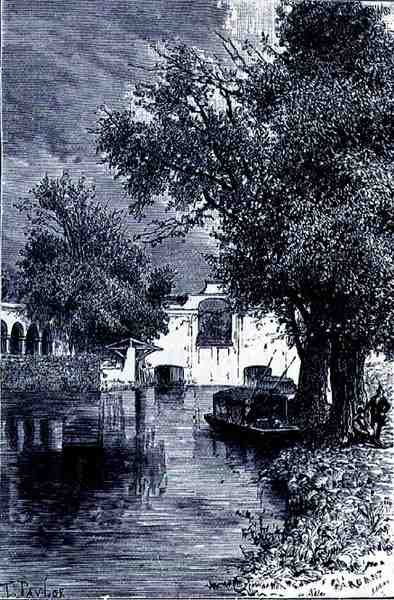 Santa Anita Canal, das antigas cidades do novo mundo, por Claude-Joseph-Desire Charnay, pub. 1887 de T. after Taylor