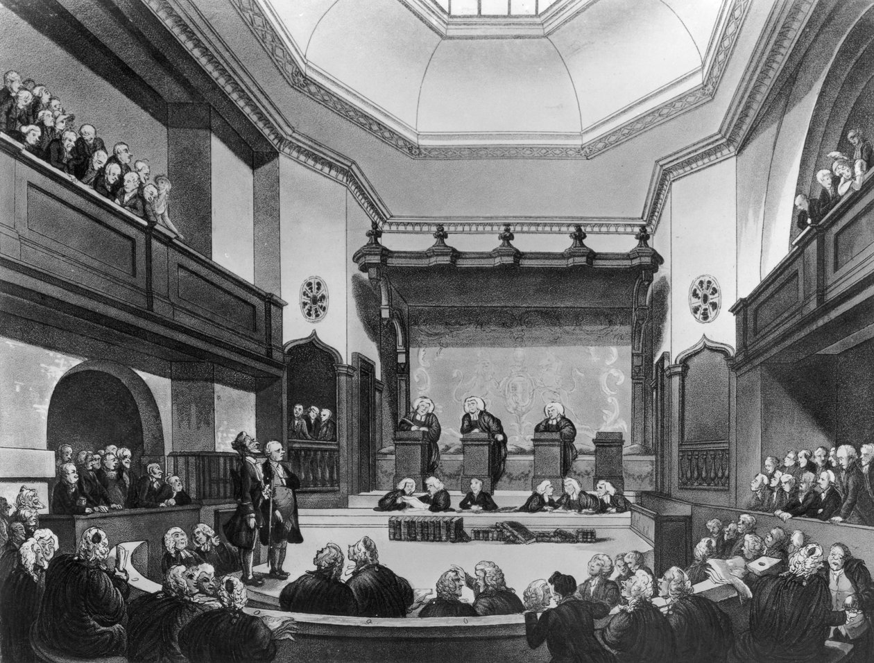 Tribunal de Common Pleas, Westminster Hall de T. and Pugin Rowlandson