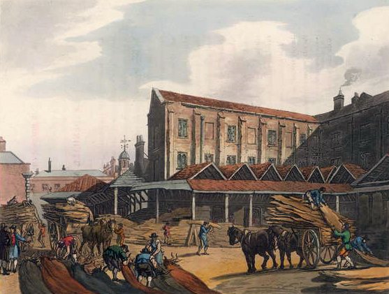 Mercado de Leadenhall, da Ackermanns Microcosm of London (impressão) de T. and Pugin Rowlandson