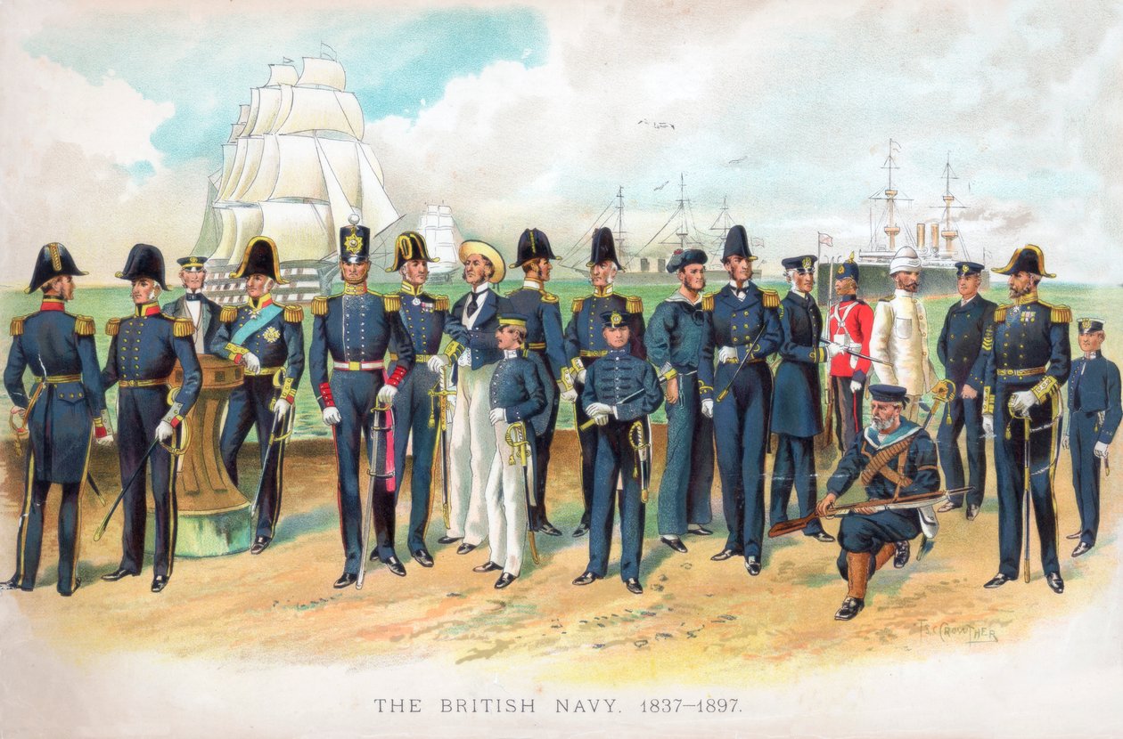 "The British Navy, 1837-1897", início do século XX. de TS Crowther