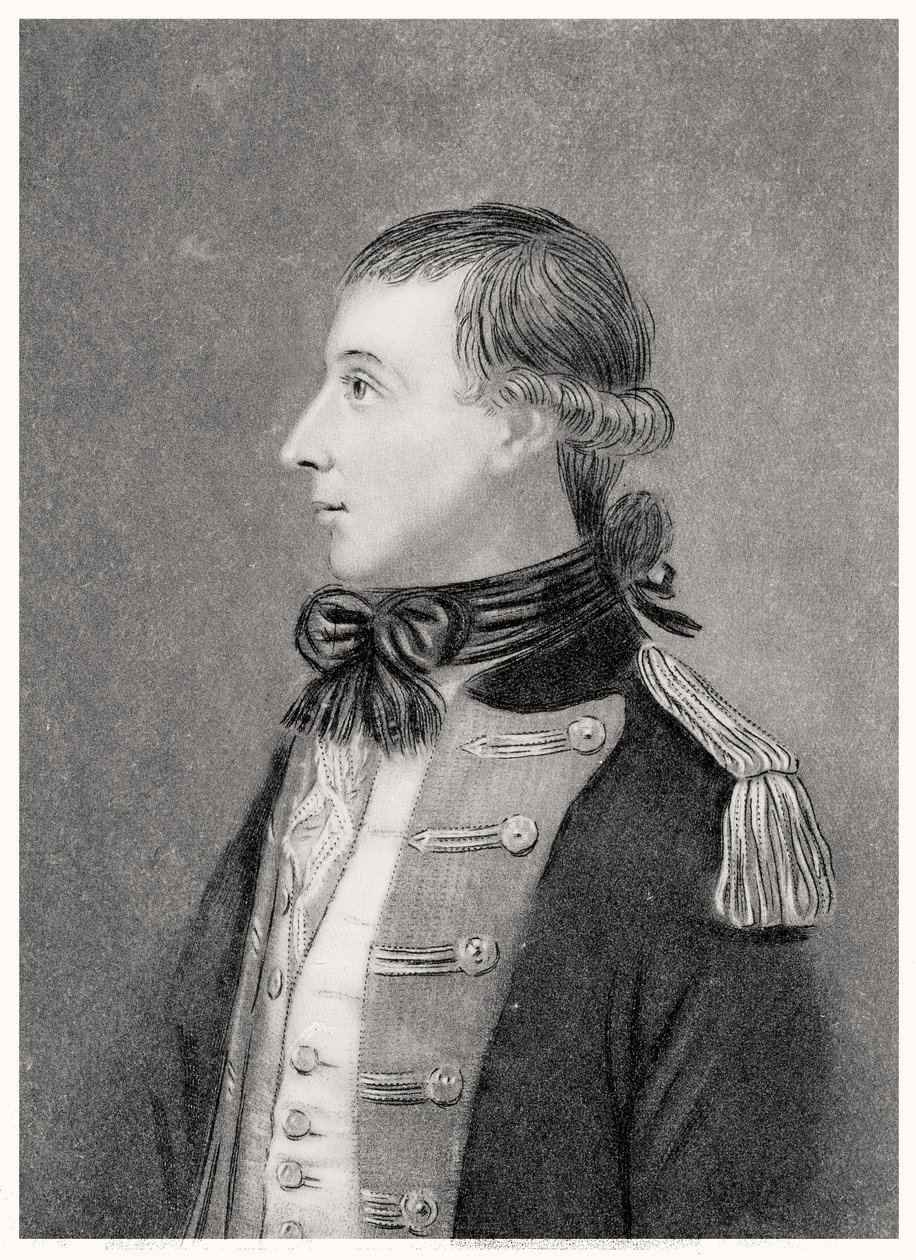 Theobald Wolfe Tone (1763-98), de um retrato original que o representa em seu uniforme voluntário de T.W. Huffam