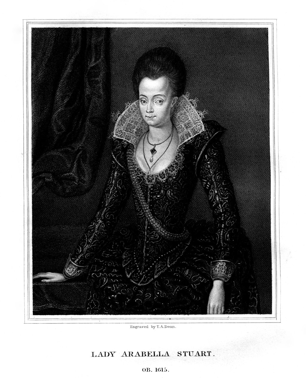 Lady Arabella Stuart, Duquesa de Somerset, 1826. de T. A. Dean