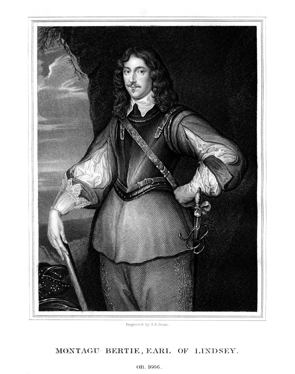 Montagu Bertie, 2º Conde de Lindsey, 1826. de T. A. Dean