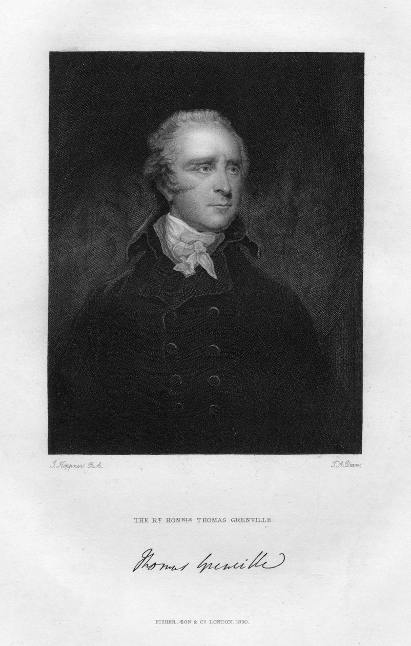Thomas Grenville 1755-1846, político britânico e bibliófilo, século XIX. de T. A. Dean
