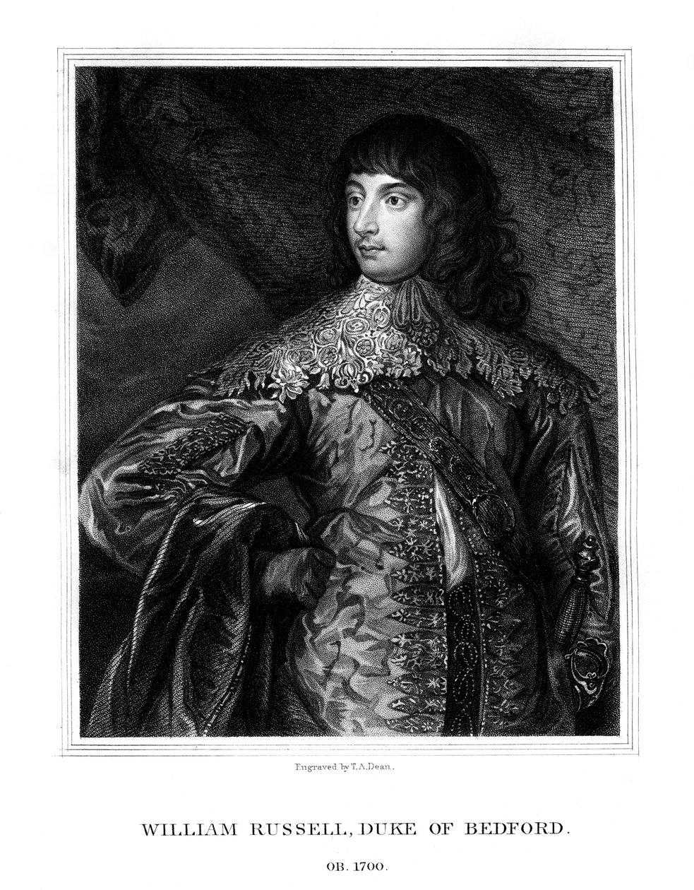 William Russell, 1º duque de Bedford, soldado britânico, 1825. de T. A. Dean