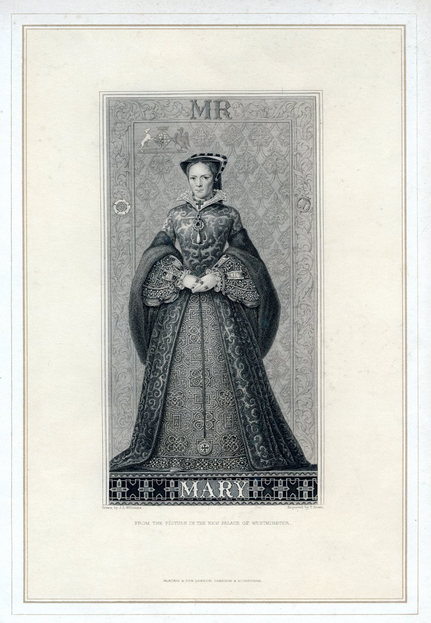 Rainha Maria I da Inglaterra, século XIX. de T. Brown