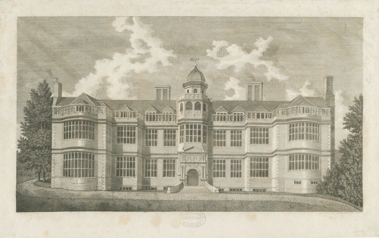 Ingestre Hall: gravura de T Carter