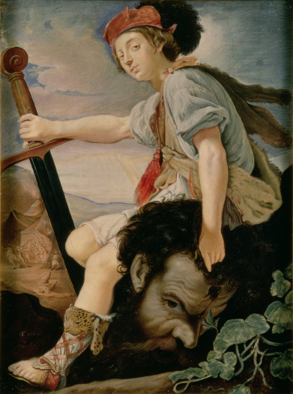 Davi com a cabeça de Golias de T. Flatman