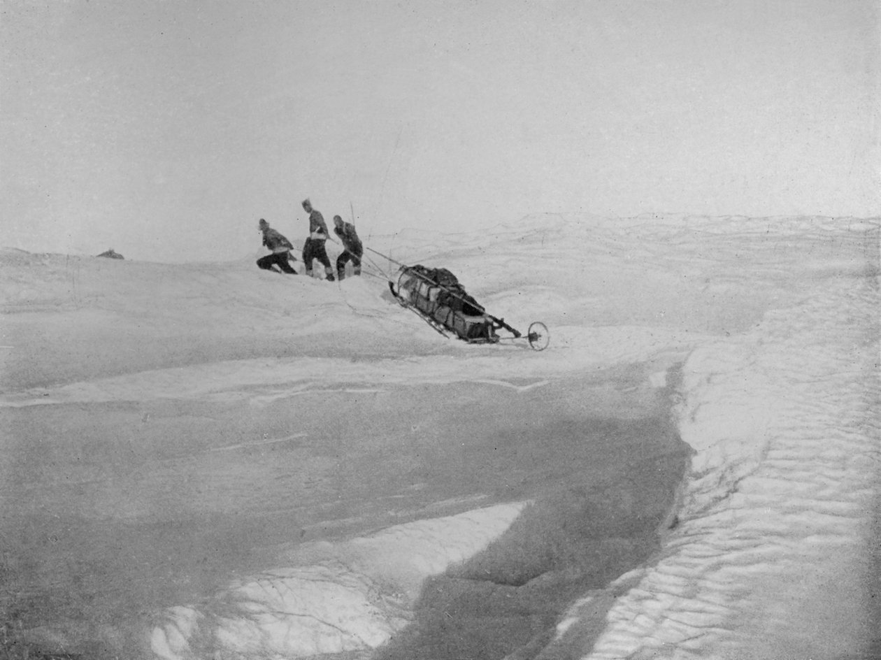 Overland Over Cape Roberts para evitar o Screw-Pack, c1911, 1913 de T. Griffith Taylor