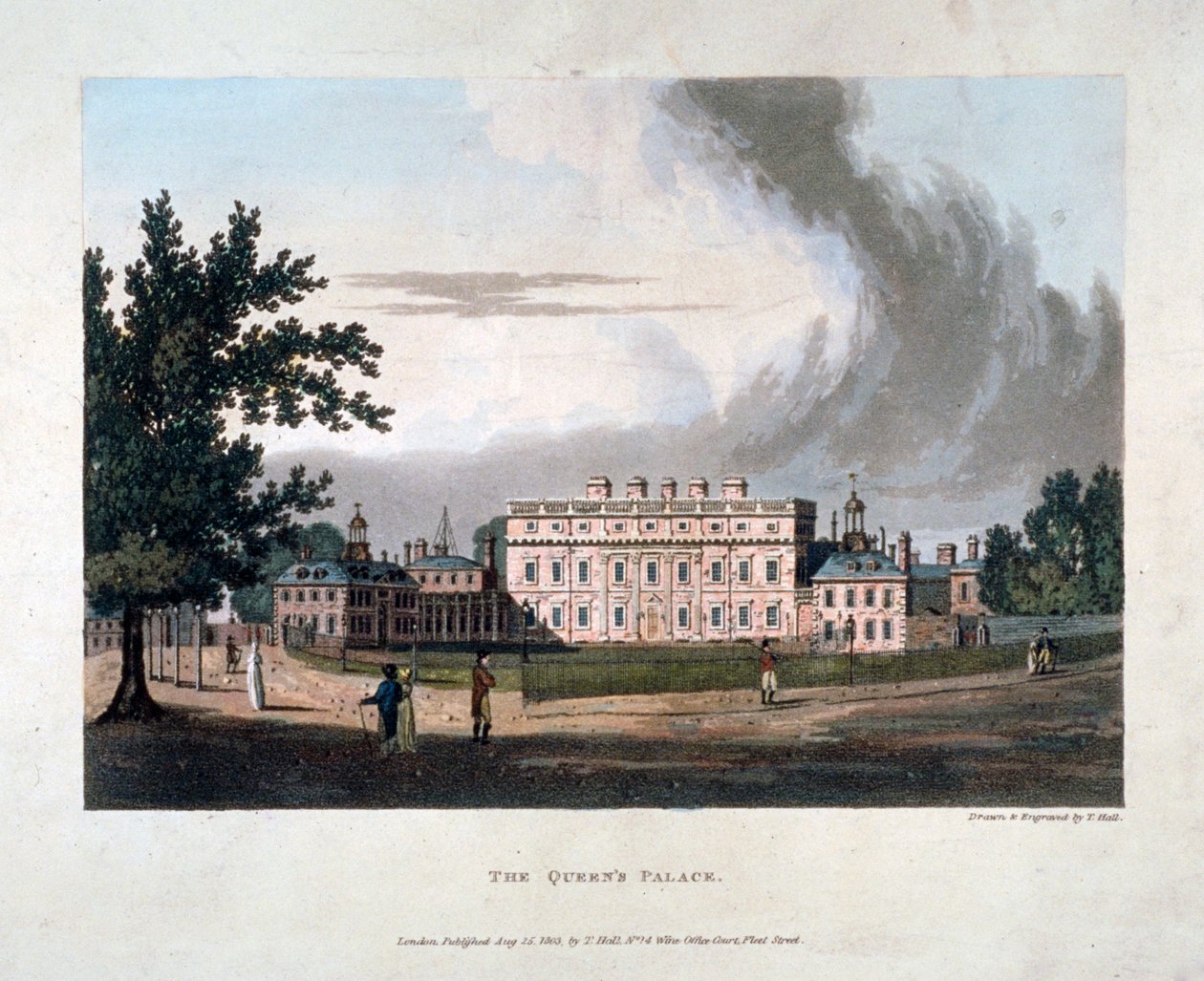 Buckingham House, Westminster, Londres, 1803 de T Hall