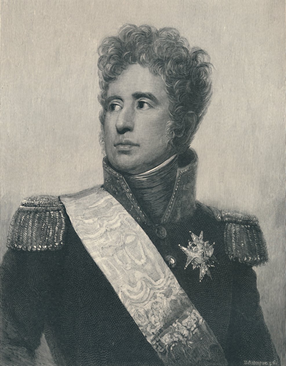 Jacques-Alexandre-Bernard Law, marquês de Lauriston, c1810, 1896 de T. Johnson