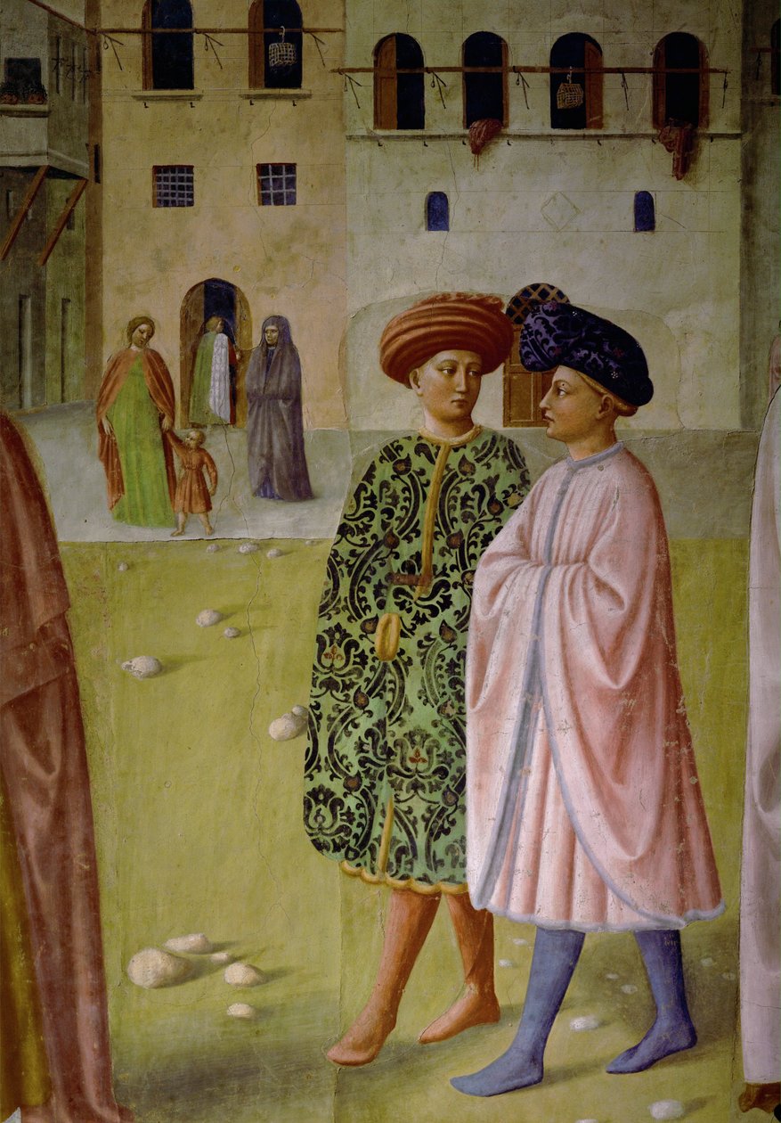 Dois cavalheiros florentinos de T. & Masolino T. (1383-1447) Masaccio