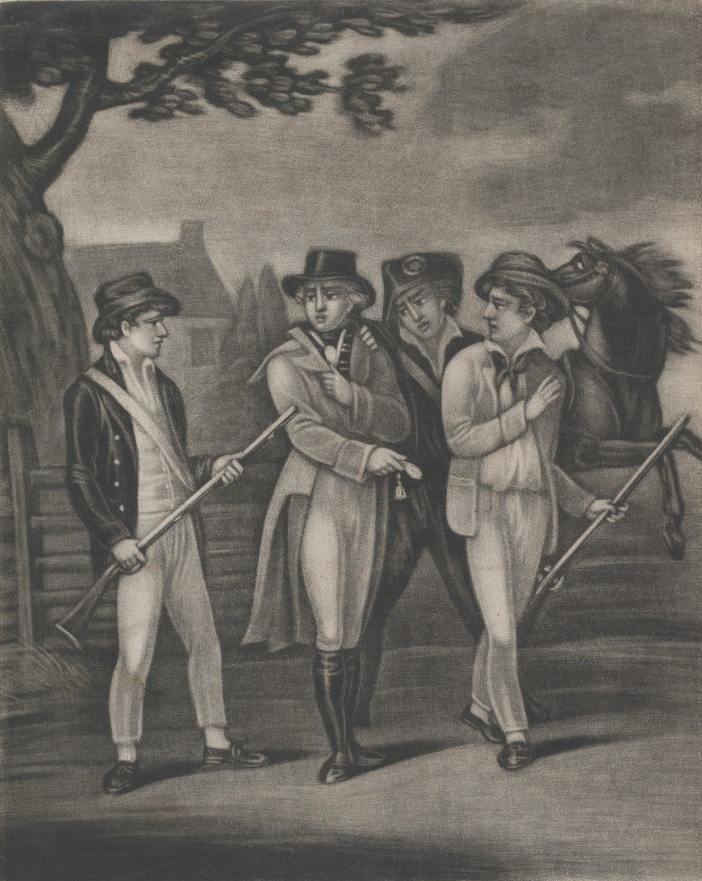 A tomada do major André pelo incorruptível Paulding, Williams e Vanvert, julho..., 4 de julho de 1812 de T. W. Freeman