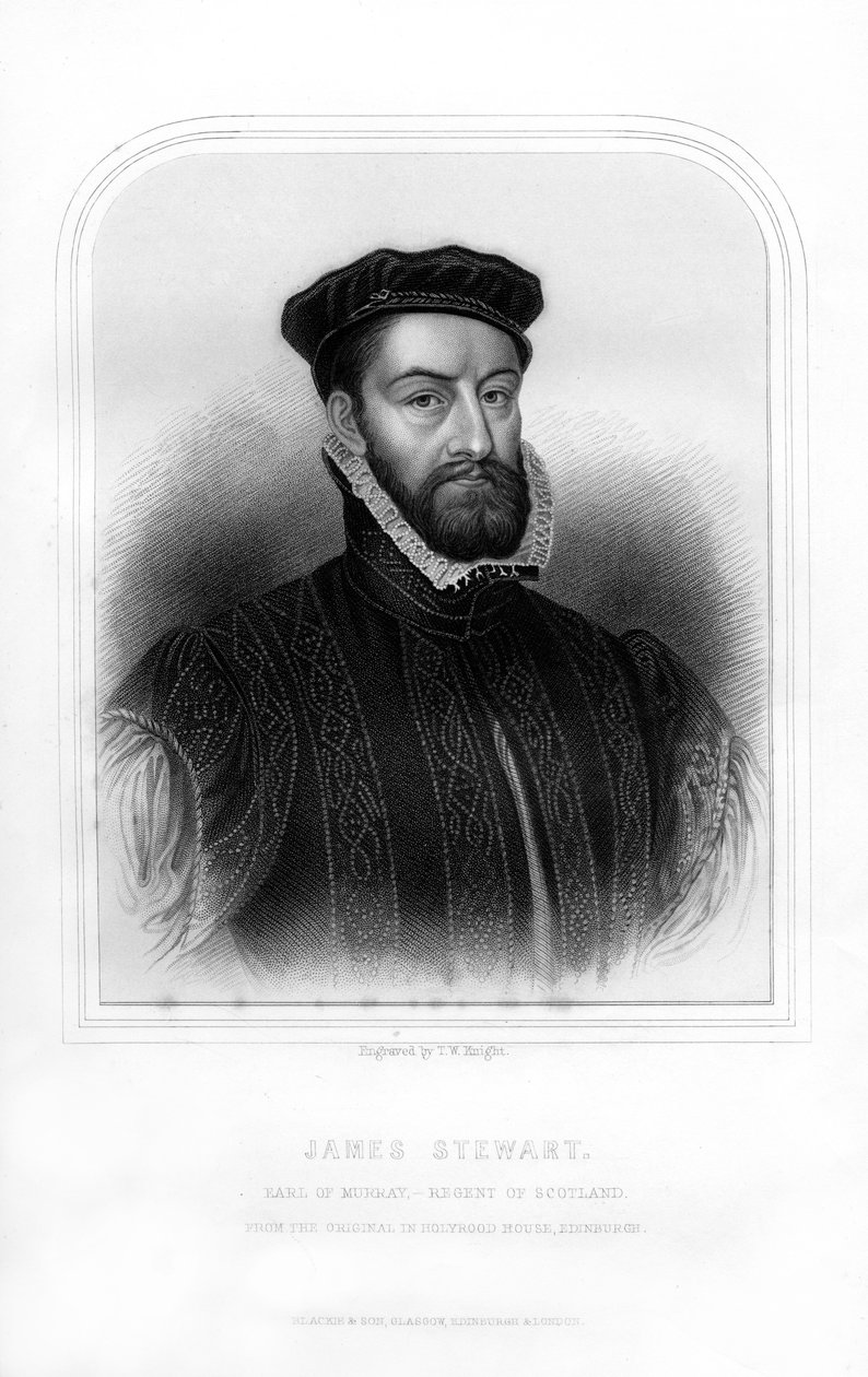 James Stewart, 1º Conde de Moray, Regente da Escócia, 1870 de T. W. Knight