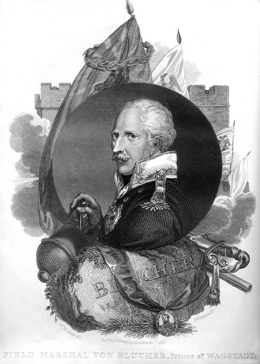 Marechal de campo von Blucher, príncipe de Wagstadt, 1816. de T. Wallis