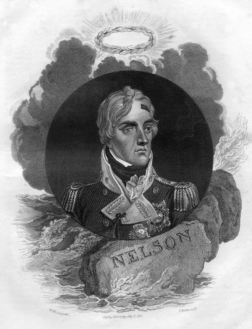 Lord Horatio Nelson, comandante naval inglês, 1816. de T. Wallis