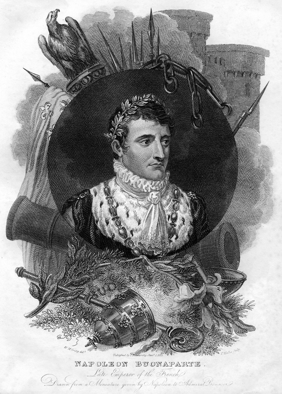 Napoleão I 1769-1821, Imperador da França, 1816. de T. Wallis
