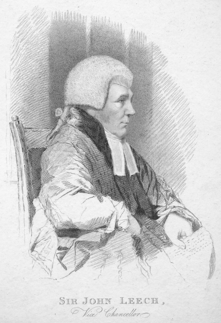 Sir John Leech, vice-chanceler, c1820. de T. Wright