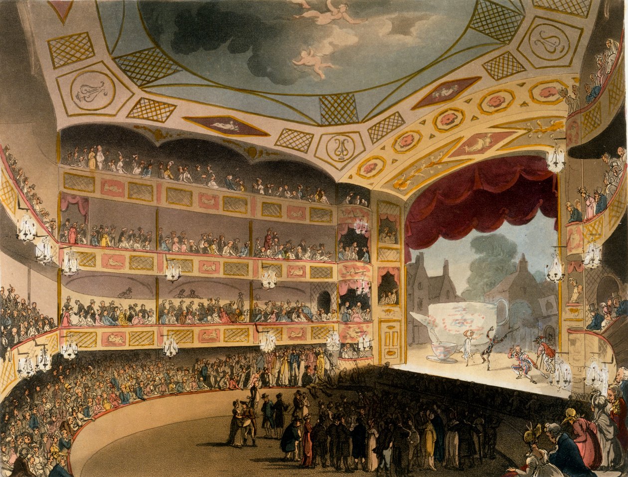 Royal Circus do "Repositório de Artes" de Ackermann de T. and Pugin A.C. Rowlandson