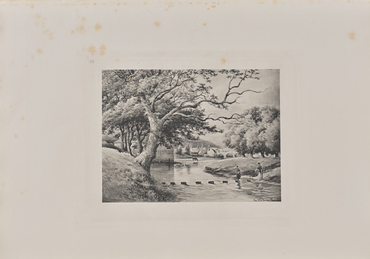 Vista para a Ponte Velha de Partick a partir de Stepping-Stones de T. and R. Annan and Sons