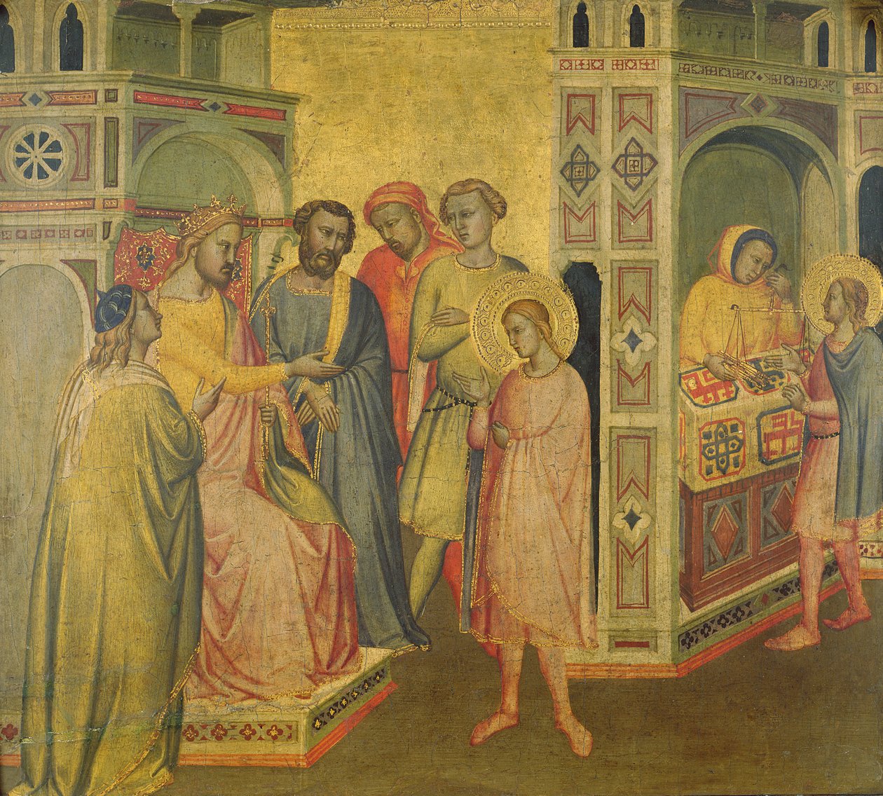 São Eligius diante do rei Clothar, c.1365 de Taddeo Gaddi