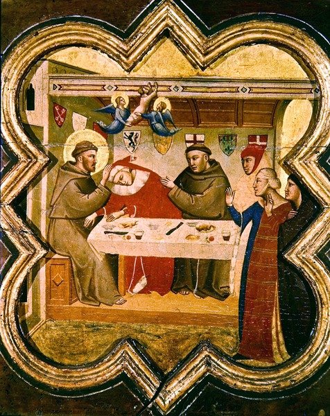A morte do cavaleiro de Celano de Taddeo Gaddi