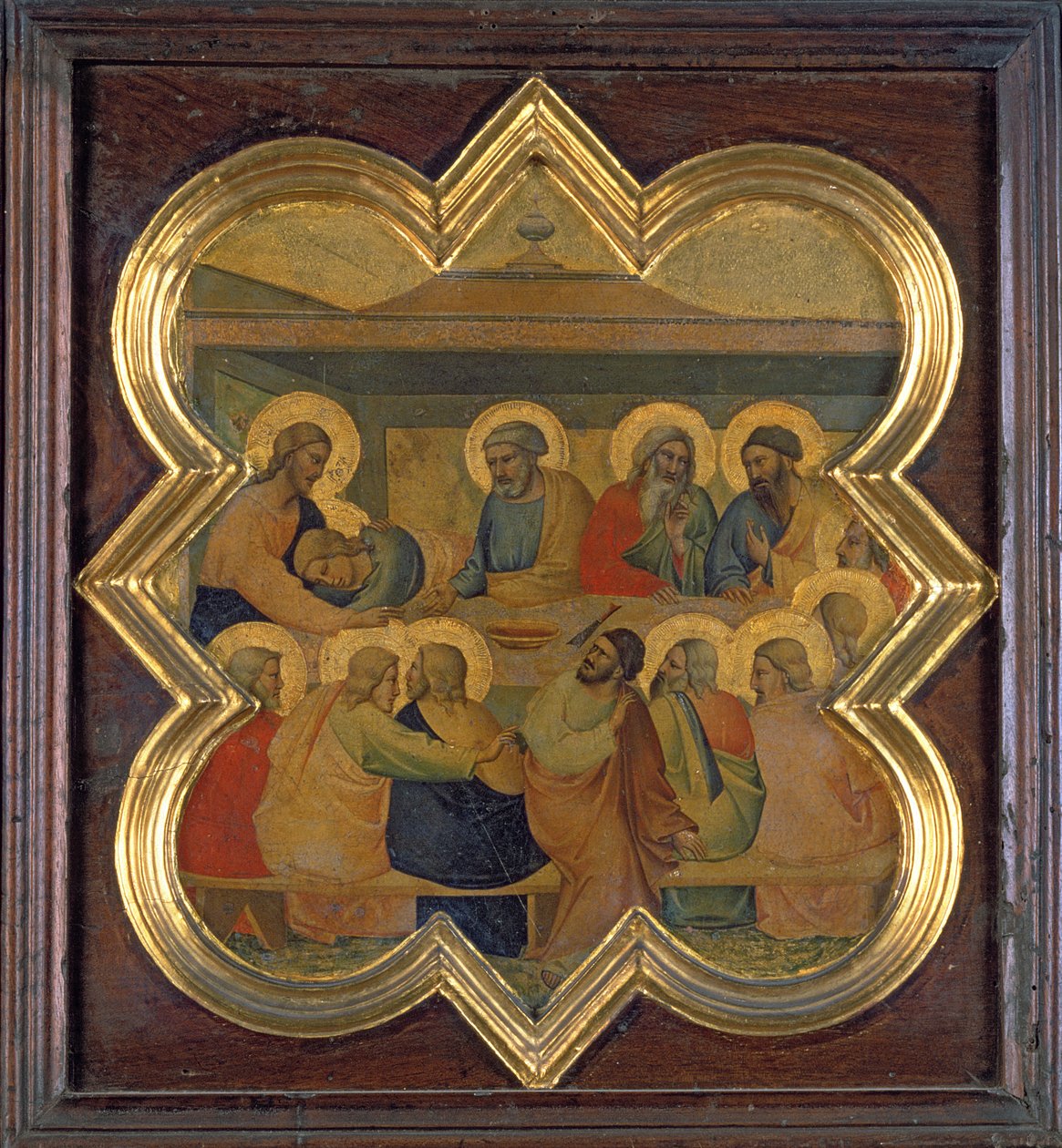 A Última Ceia (tempera no painel) de Taddeo Gaddi
