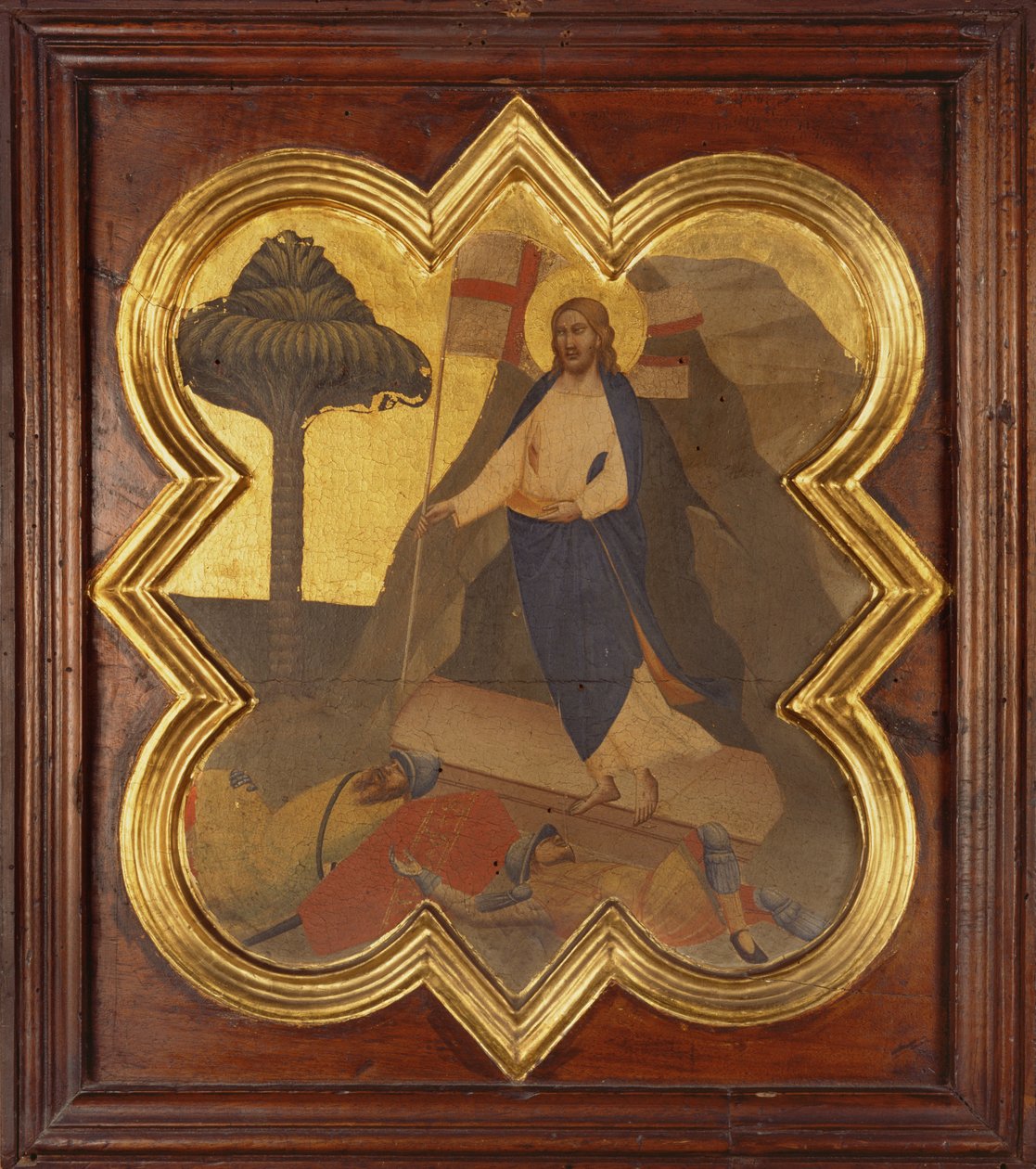 A ressurreição de Cristo (tempera no painel) de Taddeo Gaddi