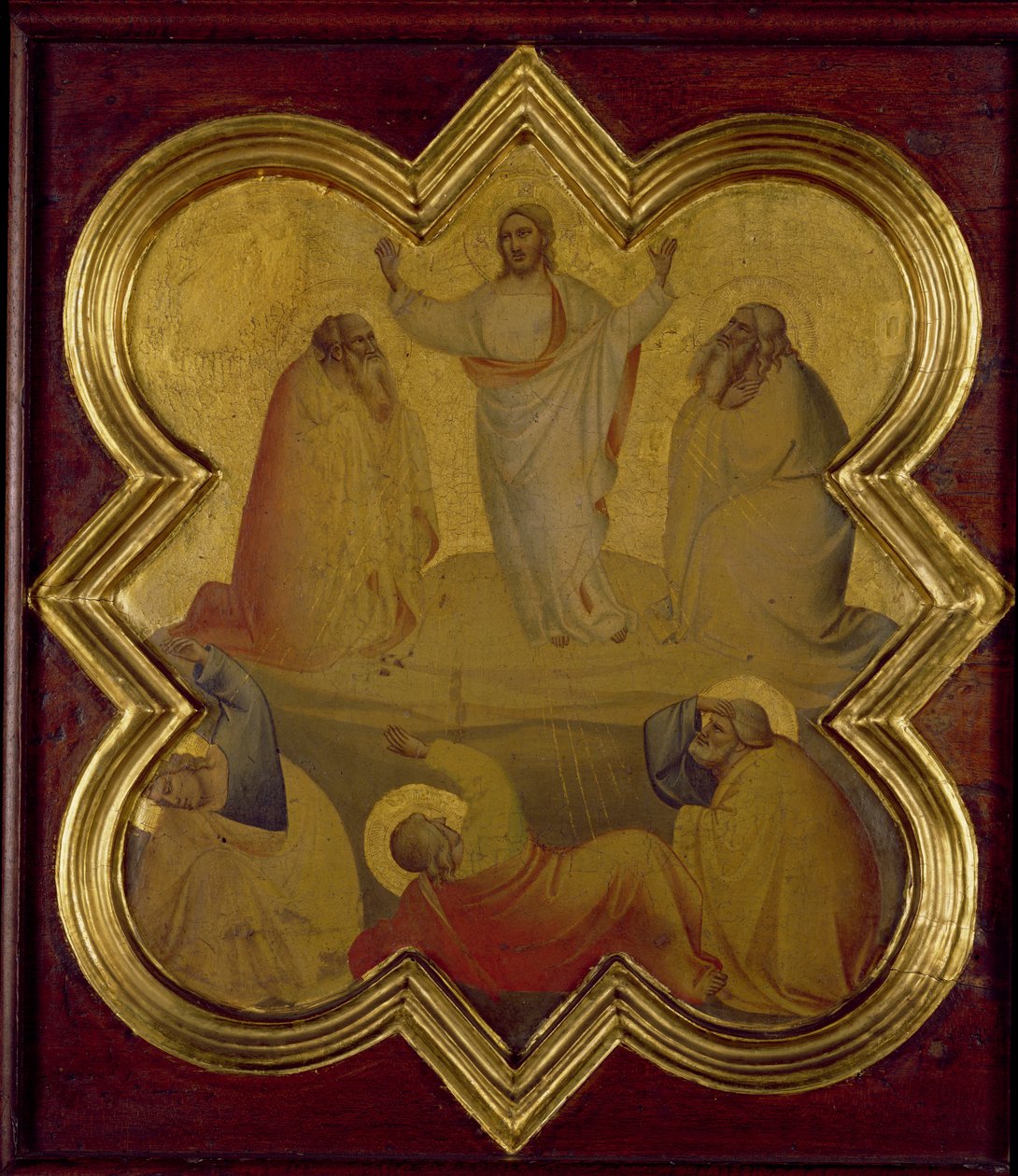 A Transfiguração (tempera e folha de ouro no painel) de Taddeo Gaddi