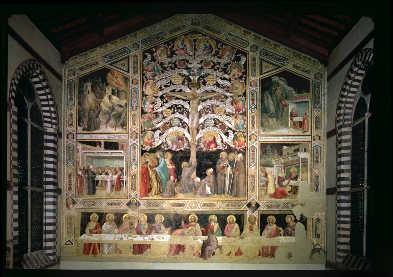 A Árvore da Vida e a Última Ceia, 1360 (para detalhes ver 85021) de Taddeo Gaddi