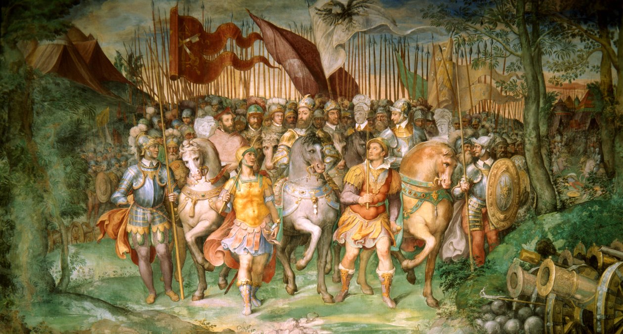 Carlos V contra os luteranos de Taddeo Zuccari