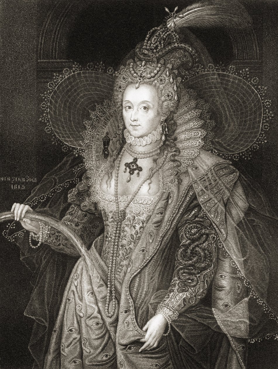 Rainha Elizabeth I (1533-1603), de &39;British Retratos Lodge&39;, 1823 de Taddeo Zuccari