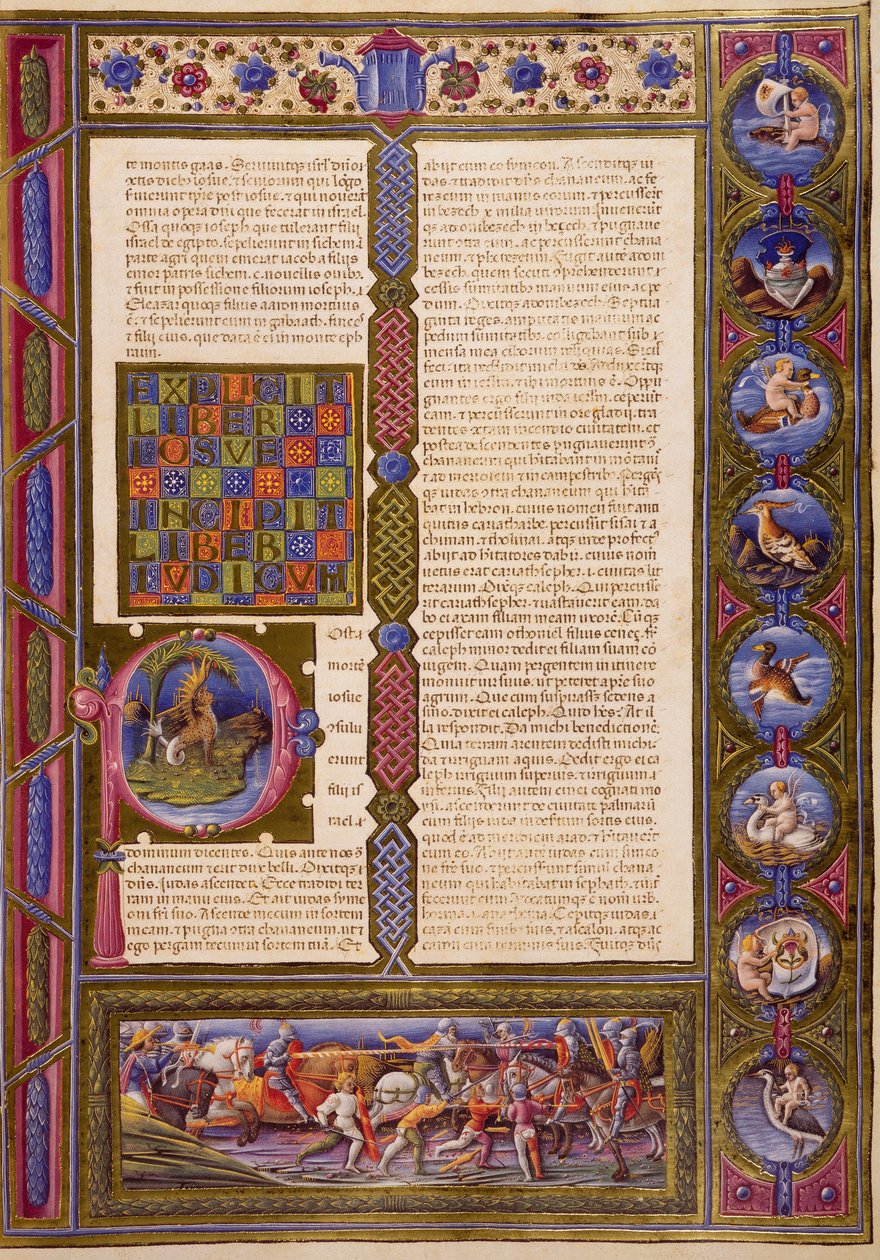 Incipito do Livro dos Juízes, do Volume I da Bíblia de Borso d
