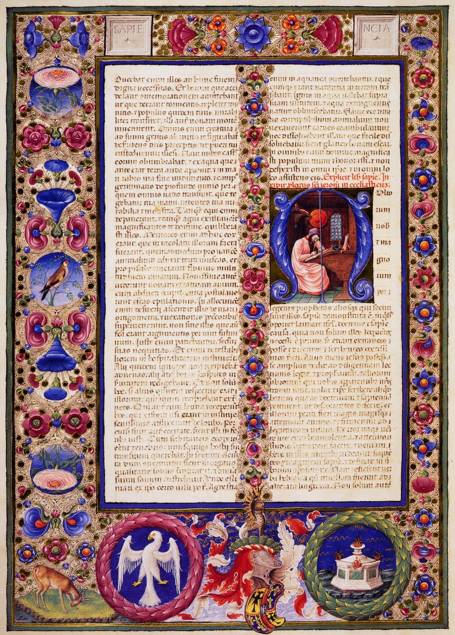 Incipito do Livro de Sirach, do Volume I da Bíblia de Borso d