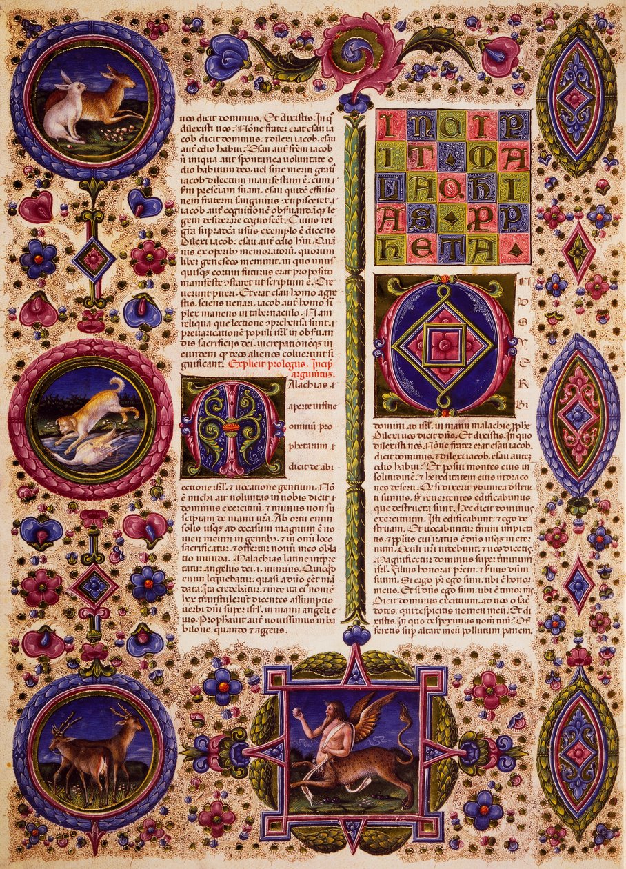 Incipito do Livro de Sofonias, do Volume II da Bíblia de Borso d