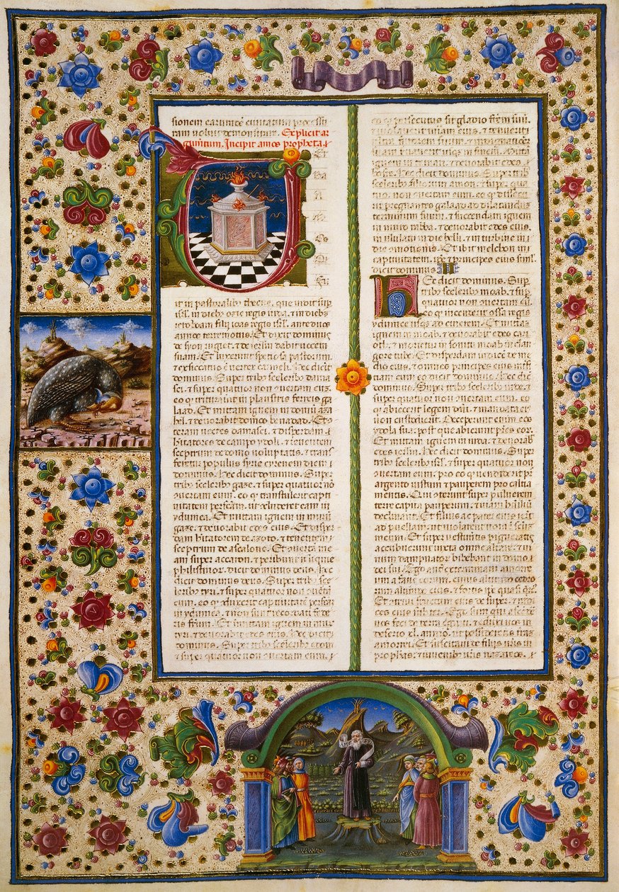 Incipito do Primeiro Livro de Macabeus, do Volume I da Bíblia de Borso d
