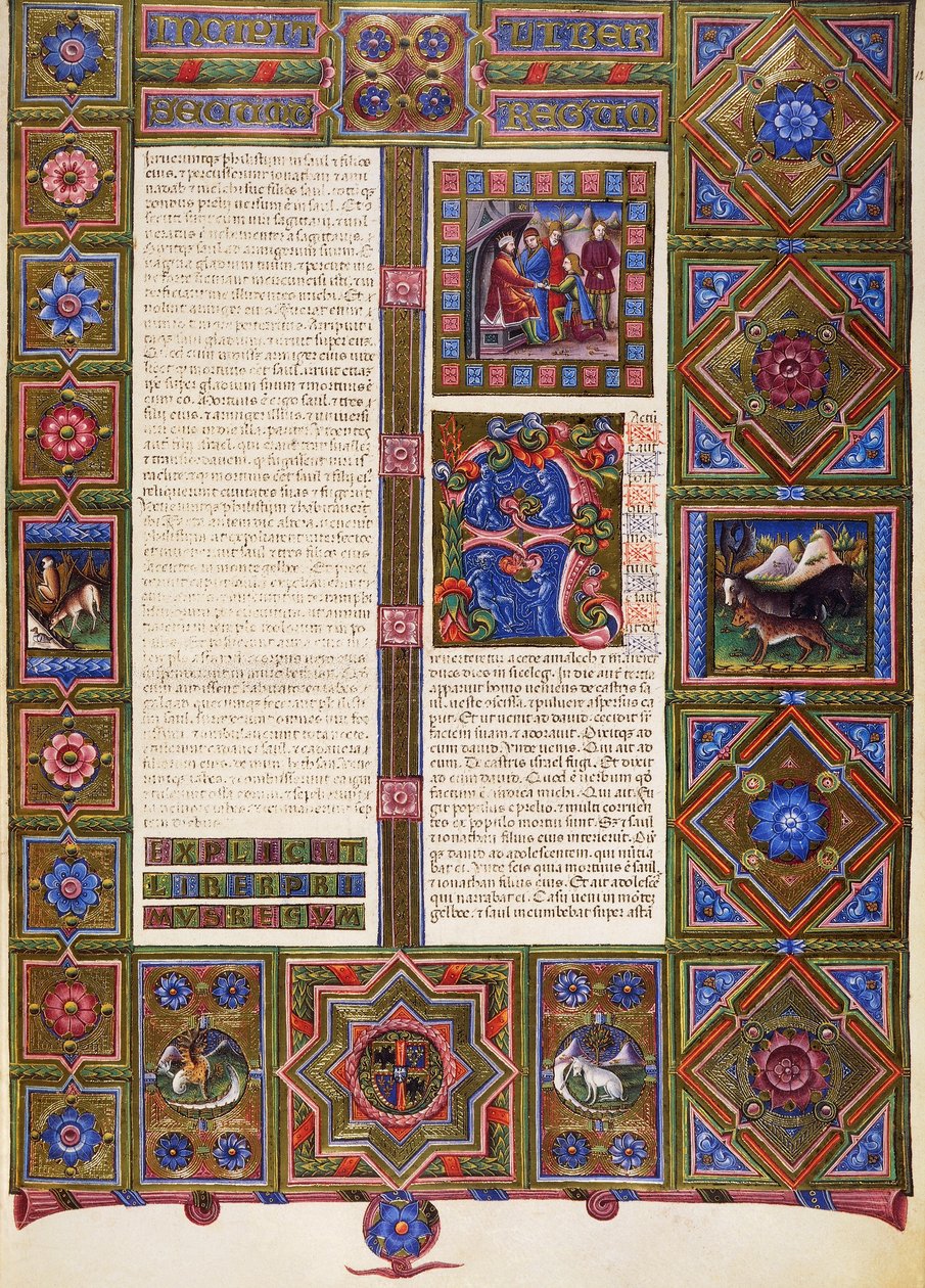 Incipito do Segundo Livro de Samuel, do Volume I da Bíblia de Borso d
