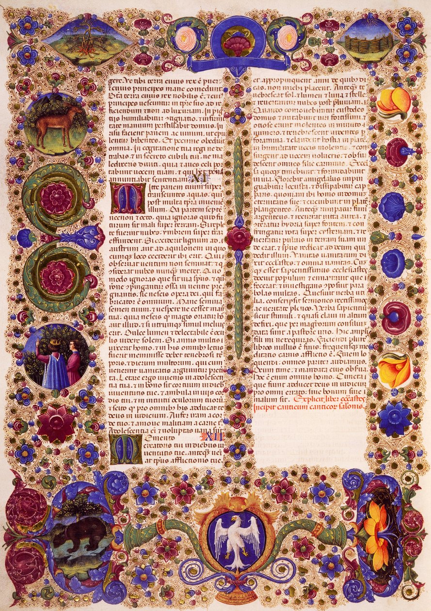A primeira carta de João, do Volume II da Bíblia de Borso d