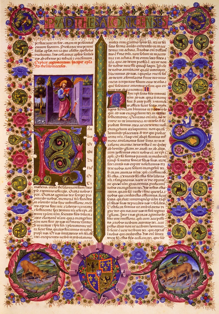Primeira carta de Paulo aos Tessalonicenses, do Volume II da Bíblia de Borso d