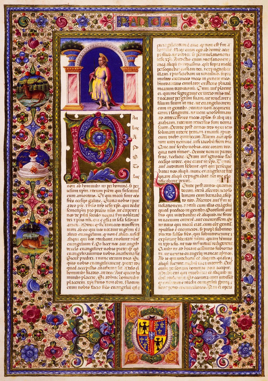 Carta de Paulo aos Gálatas, do Volume II da Bíblia de Borso d