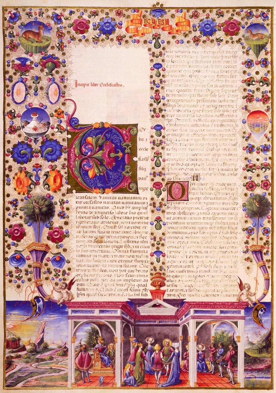 O Livro do Eclesiastes, do Volume I da Bíblia de Borso d