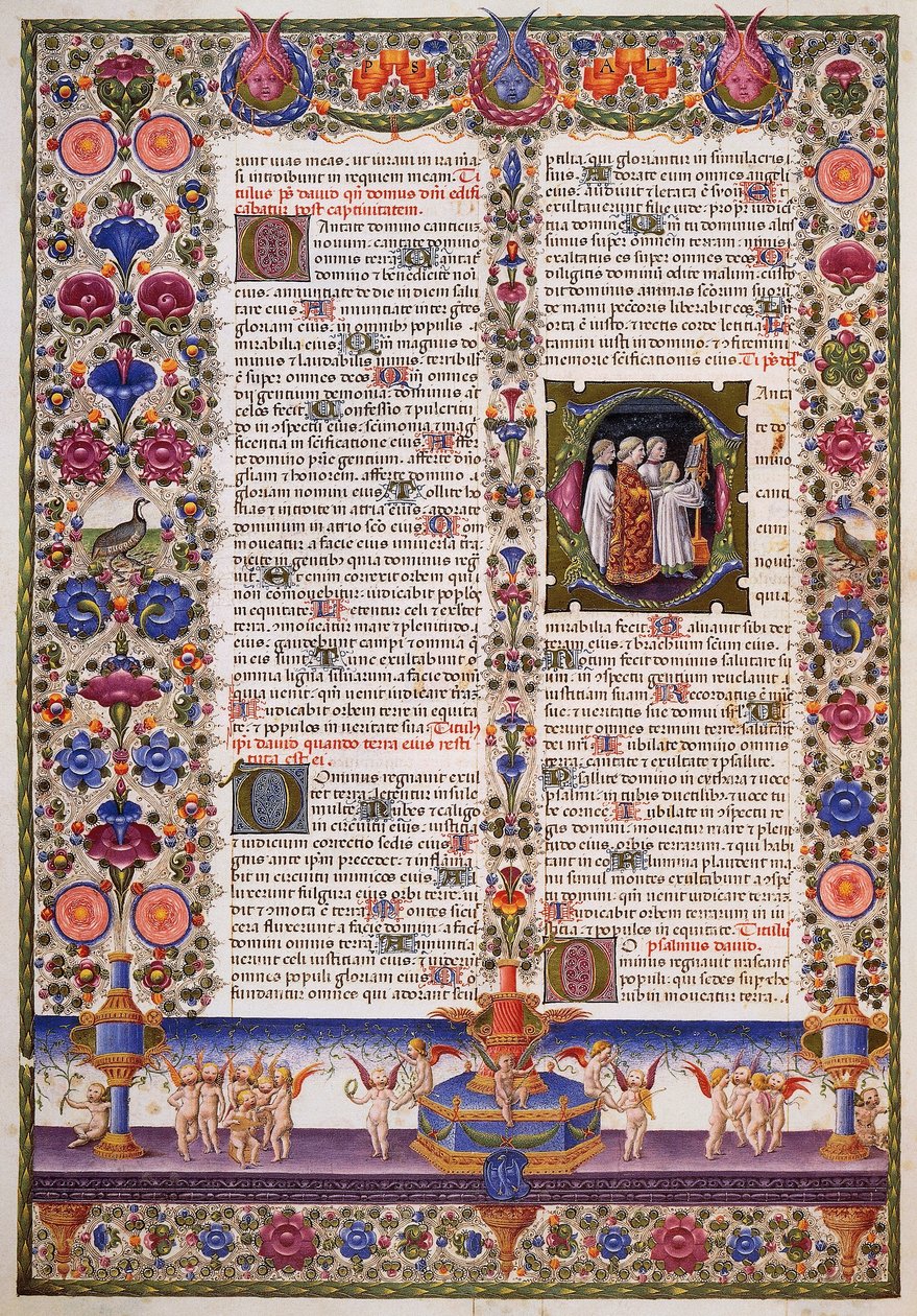 O Livro dos Salmos,do Volume I da Bíblia de Borso d