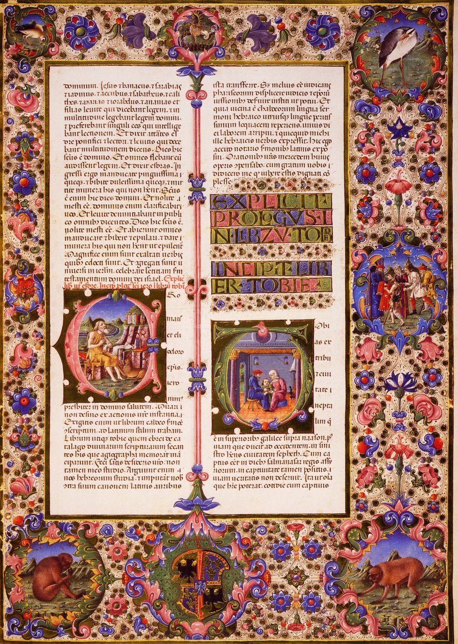 O Livro de Tobias, do Volume I da Bíblia de Borso d