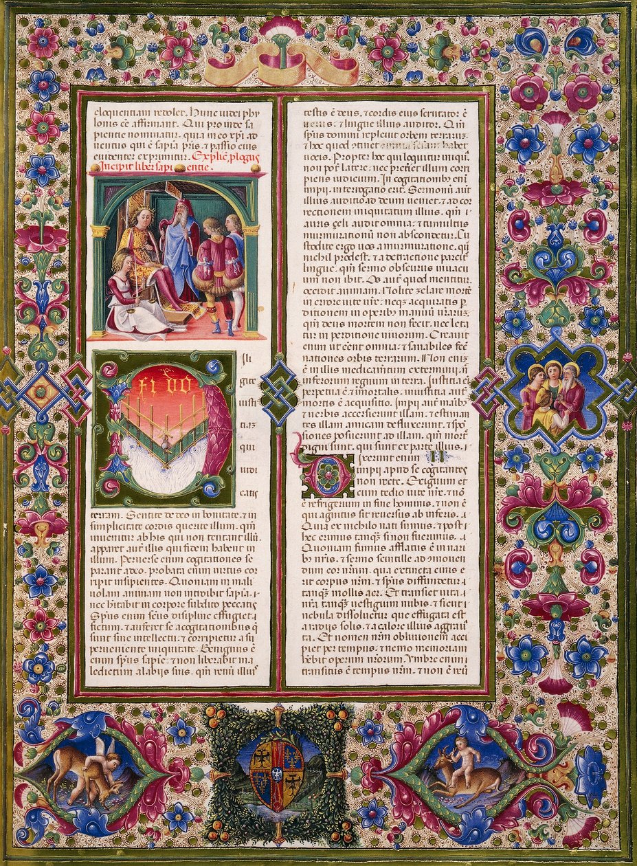 O Livro da Sabedoria, do Volume I da Bíblia de Borso d